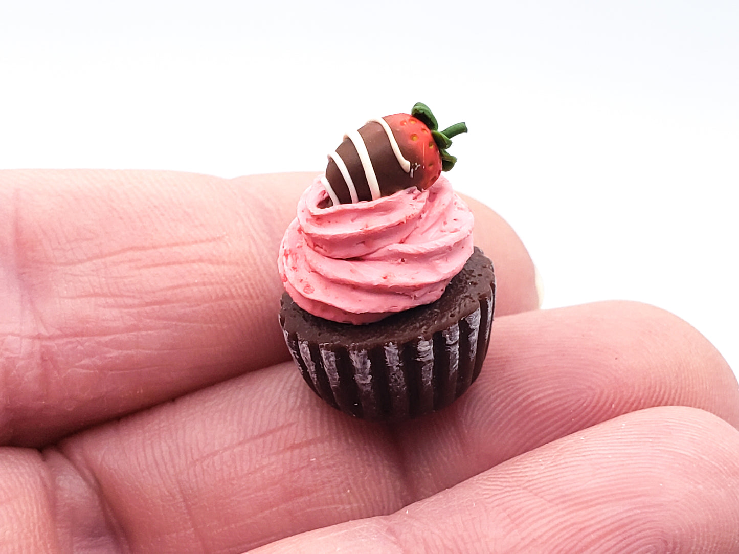 Chocolate Strawberry Cupcake Earrings