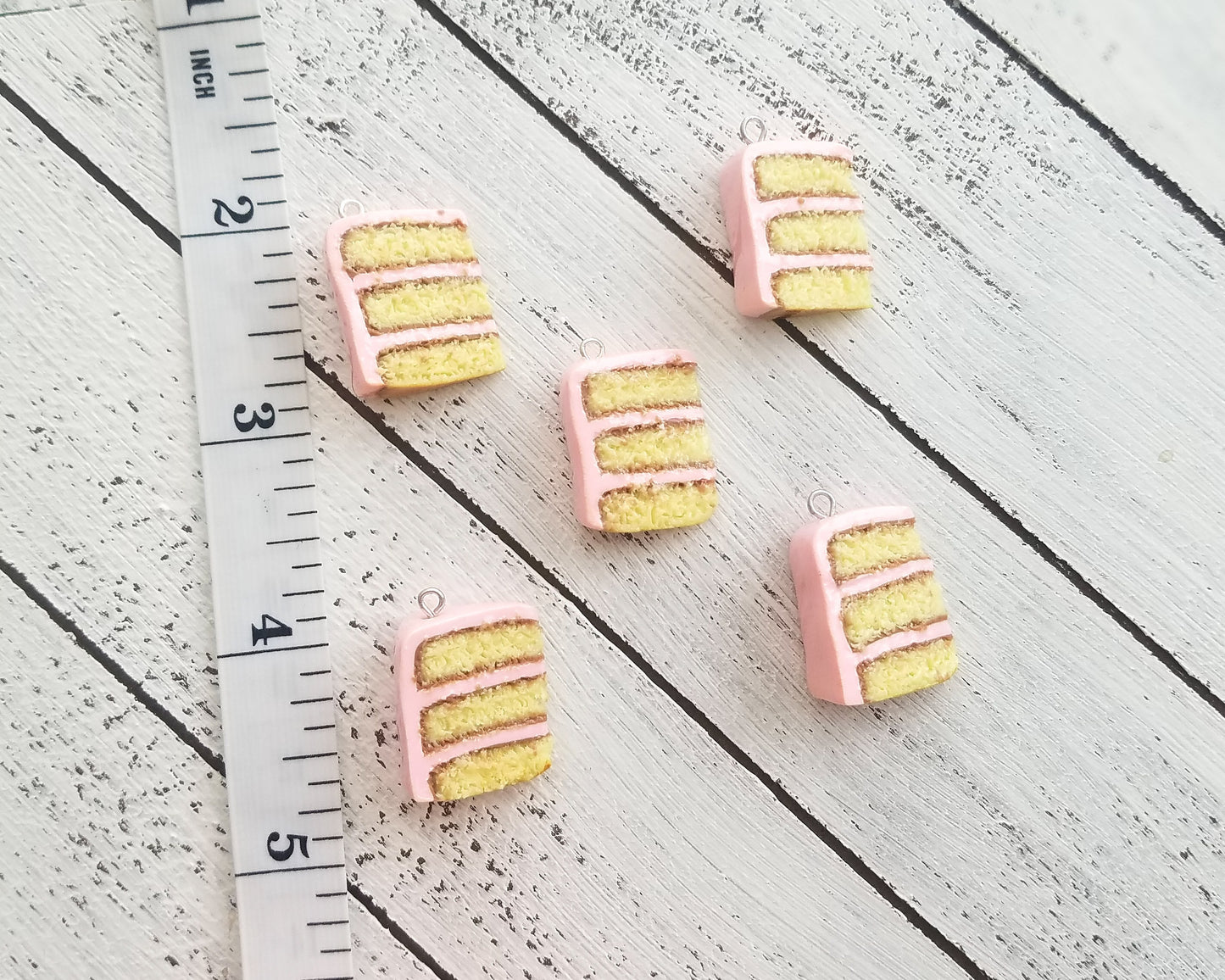 Pink Butter Cake Slice Necklace