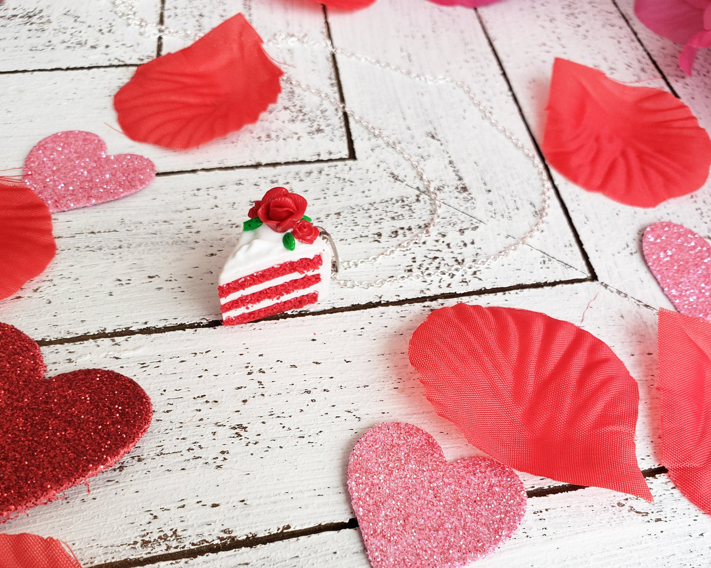 Red Velvet Cake Necklace