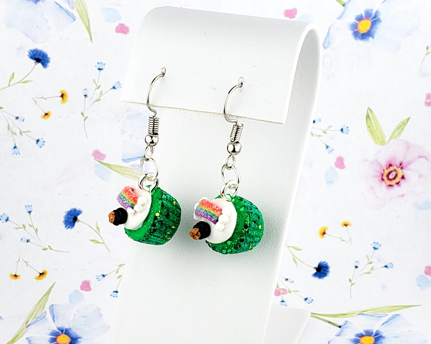 St. Patrick's Day Cupcake Earrings