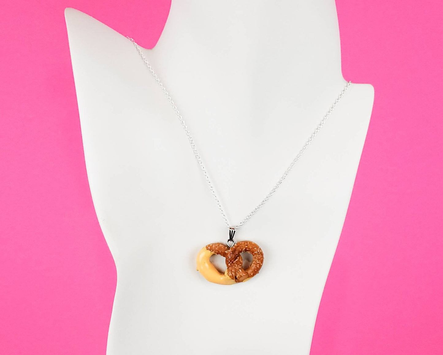 Cheese Pretzel Necklace
