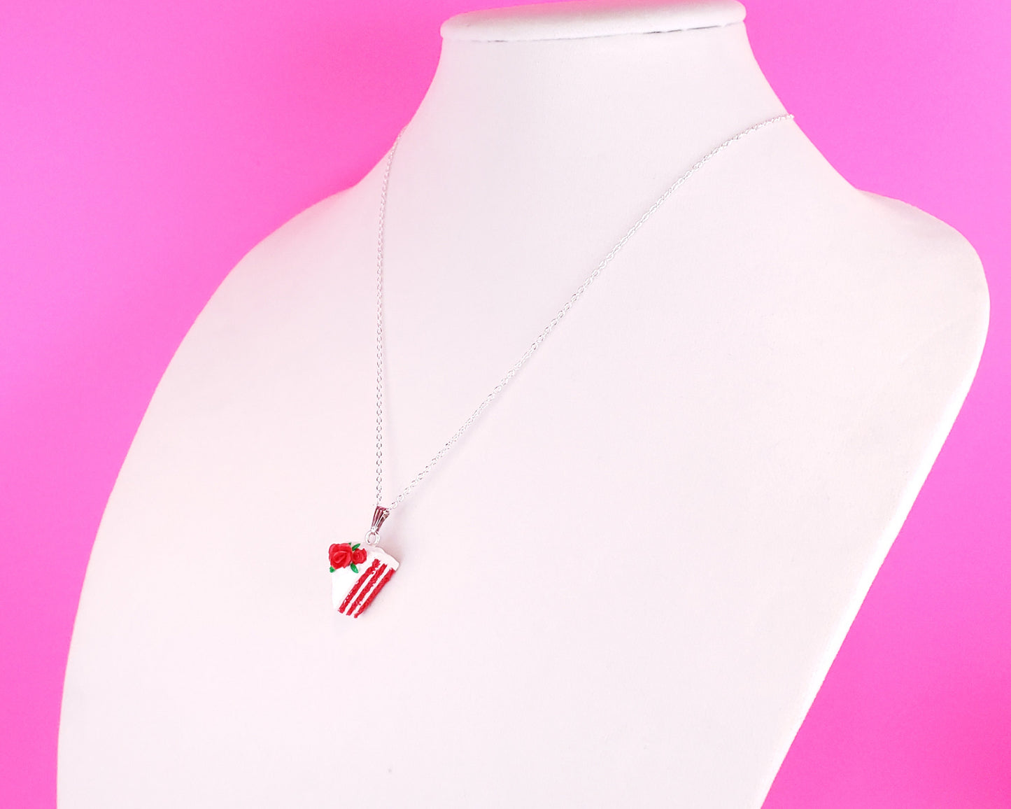 Red Velvet Cake Necklace