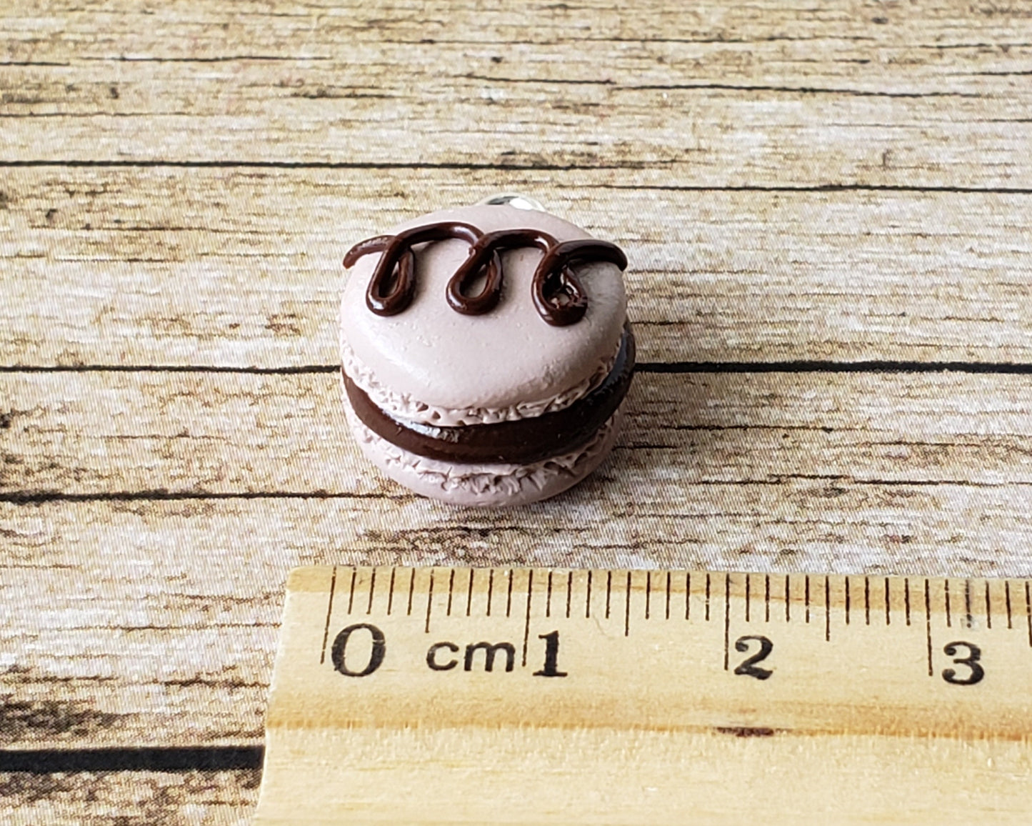 Chocolate Macaron Earrings