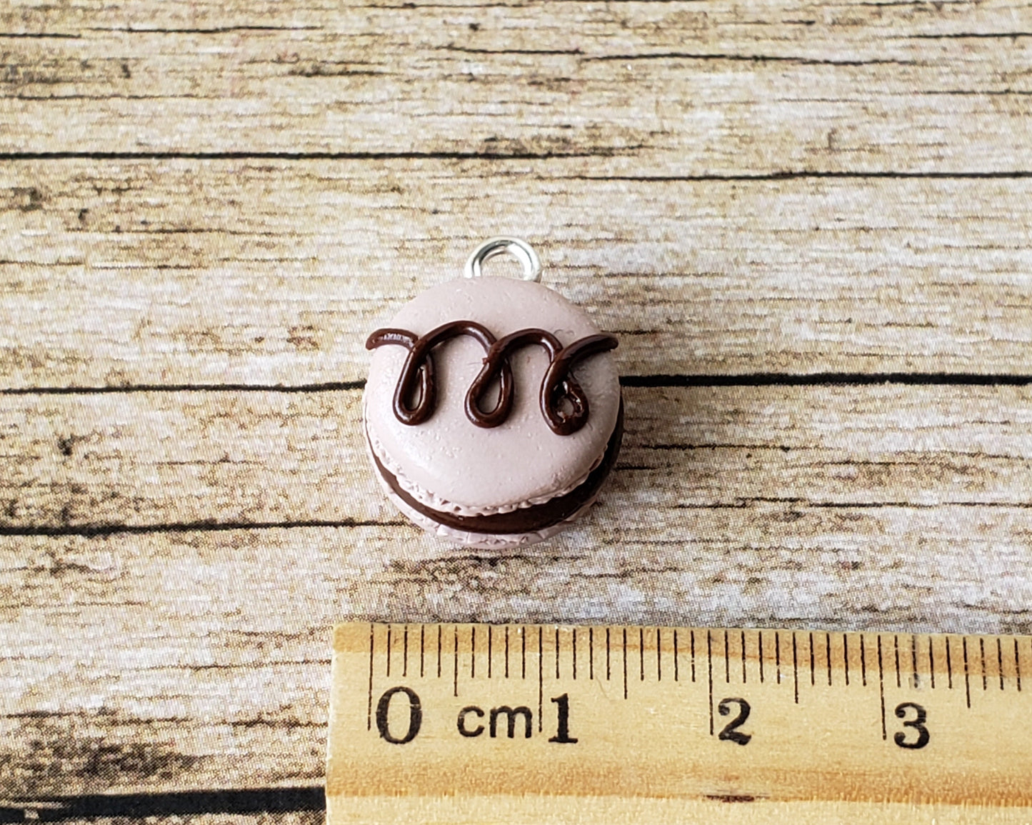 Chocolate Macaron Earrings