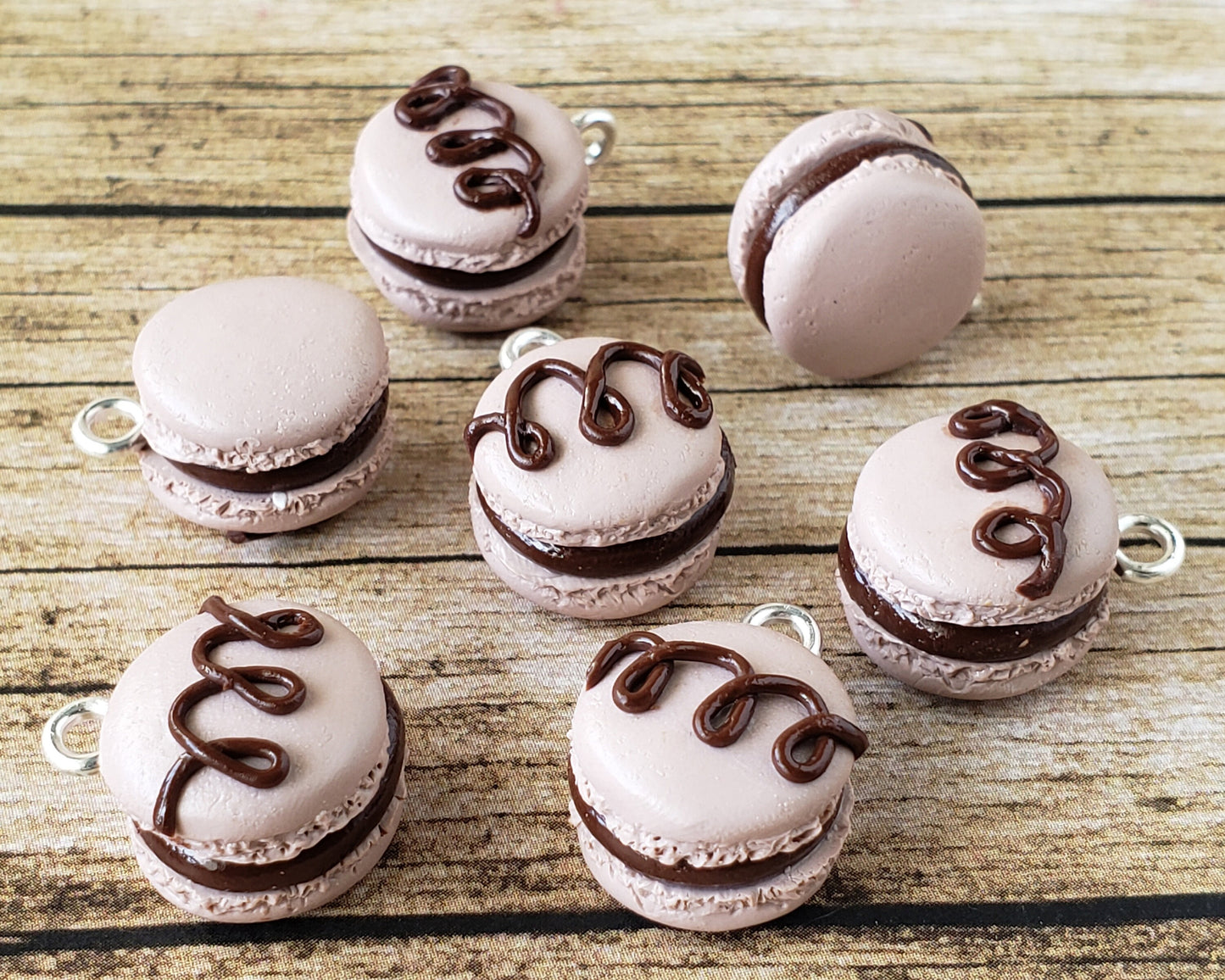 Chocolate Macaron Earrings