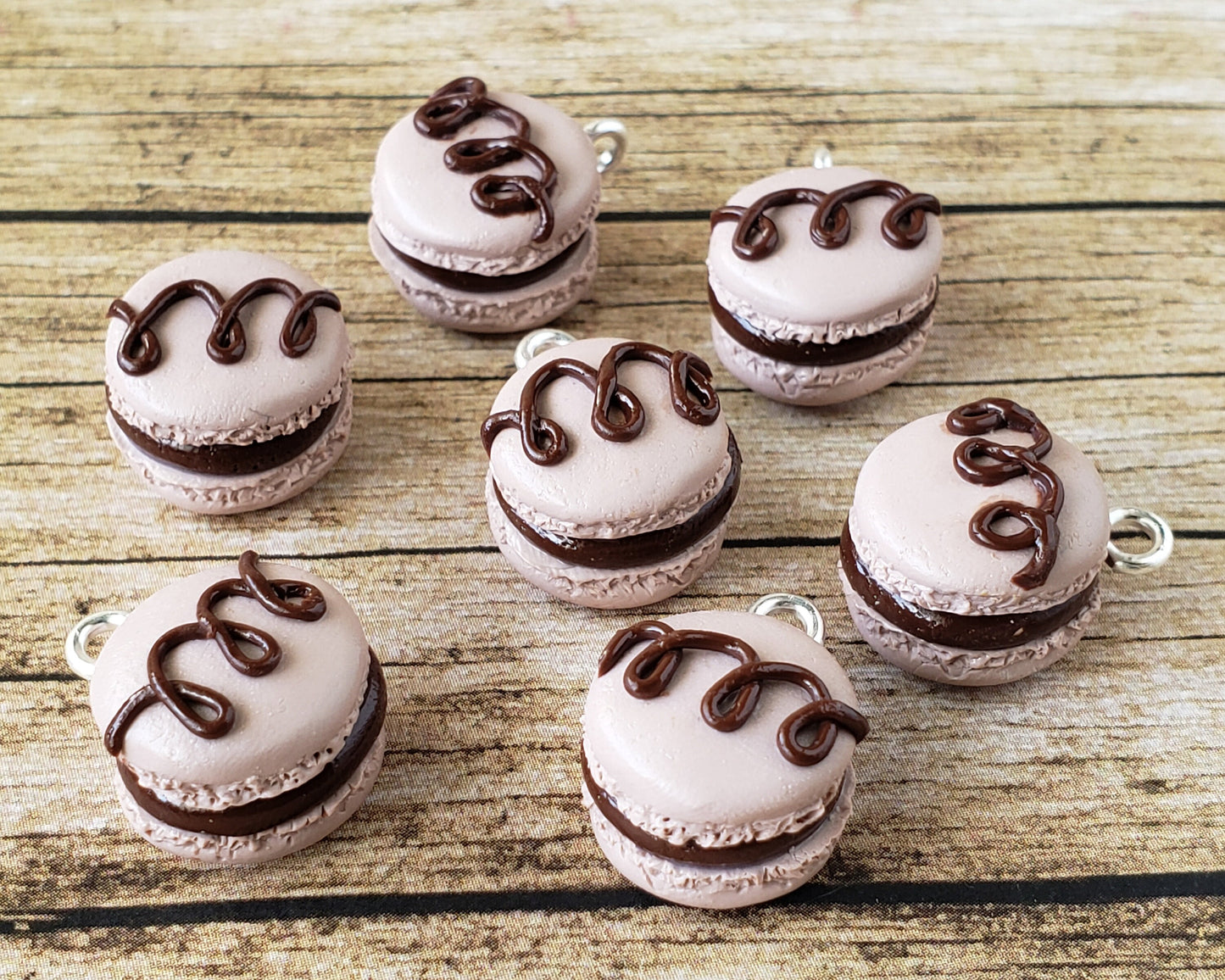 Chocolate Macaron Earrings
