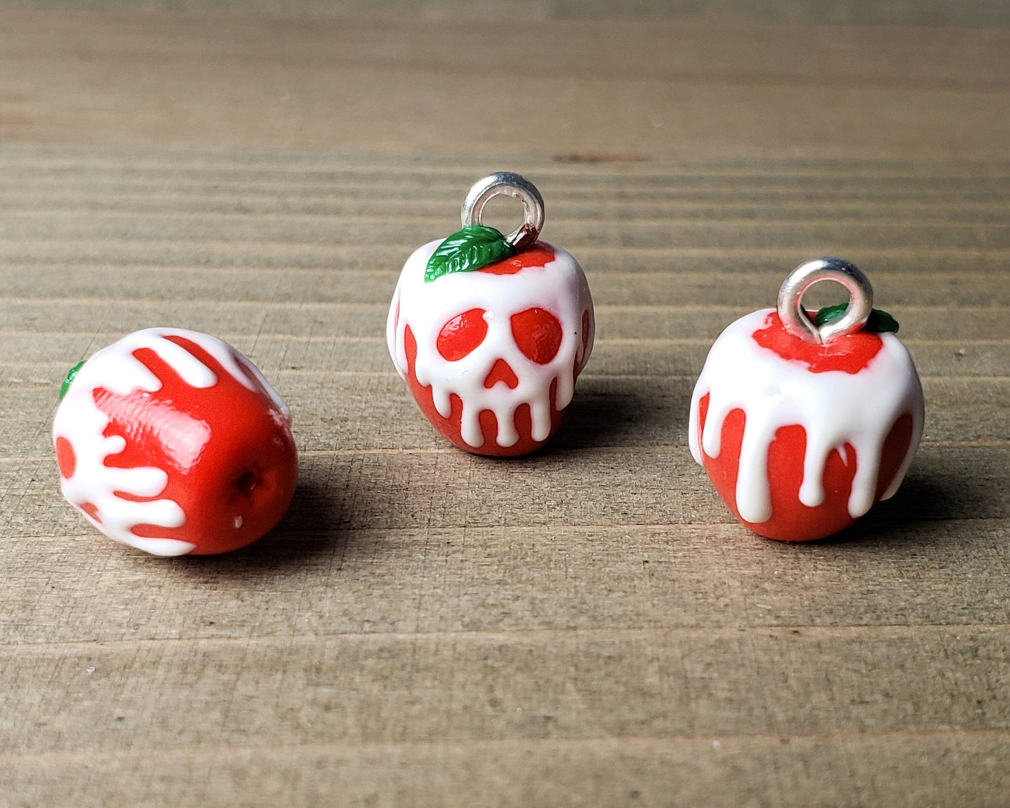 Red and Green Poisoned Apple Charm