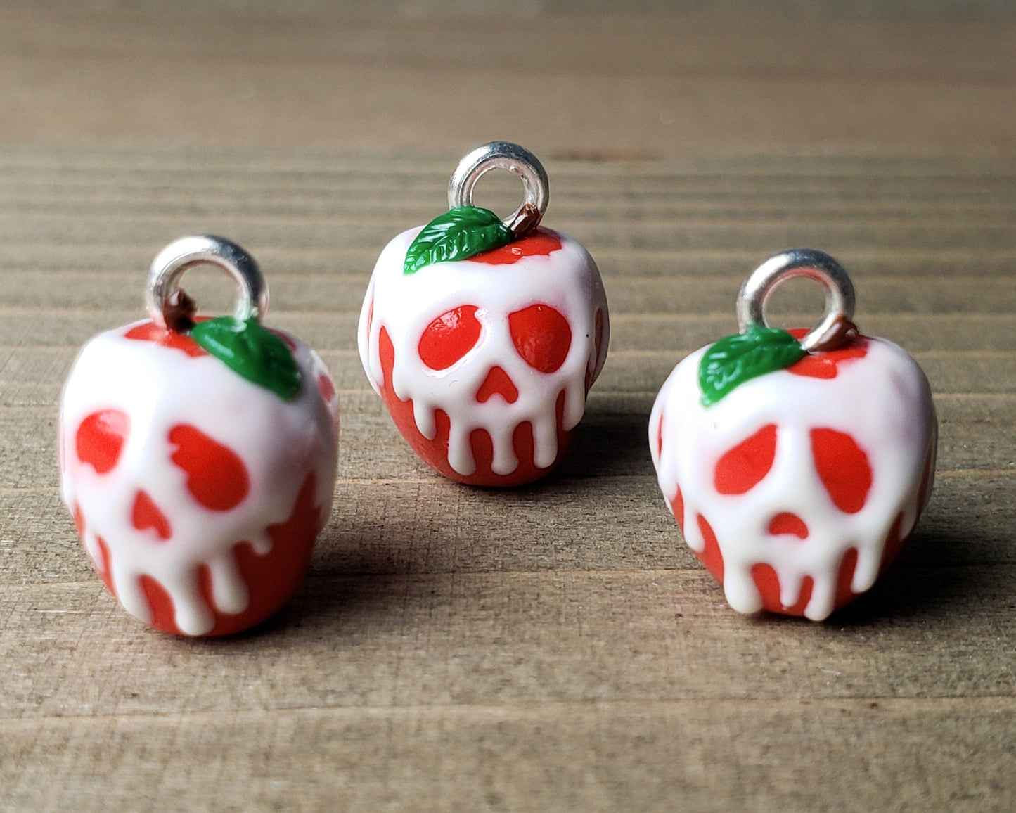 Red and Green Poisoned Apple Charm