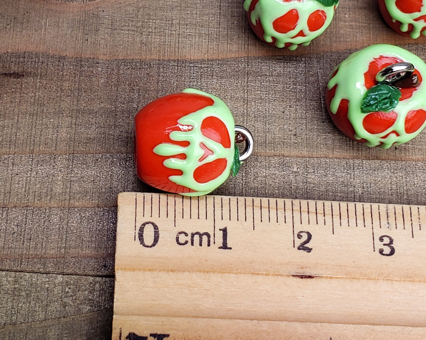 Red and White Poisoned Apple Charm
