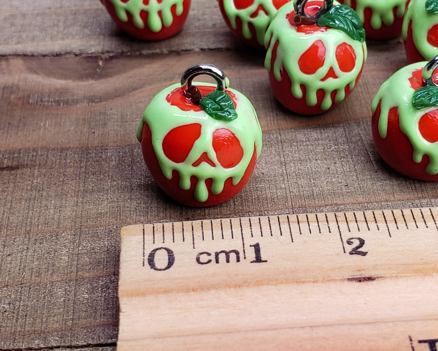 Red and Green Poisoned Apple Charm