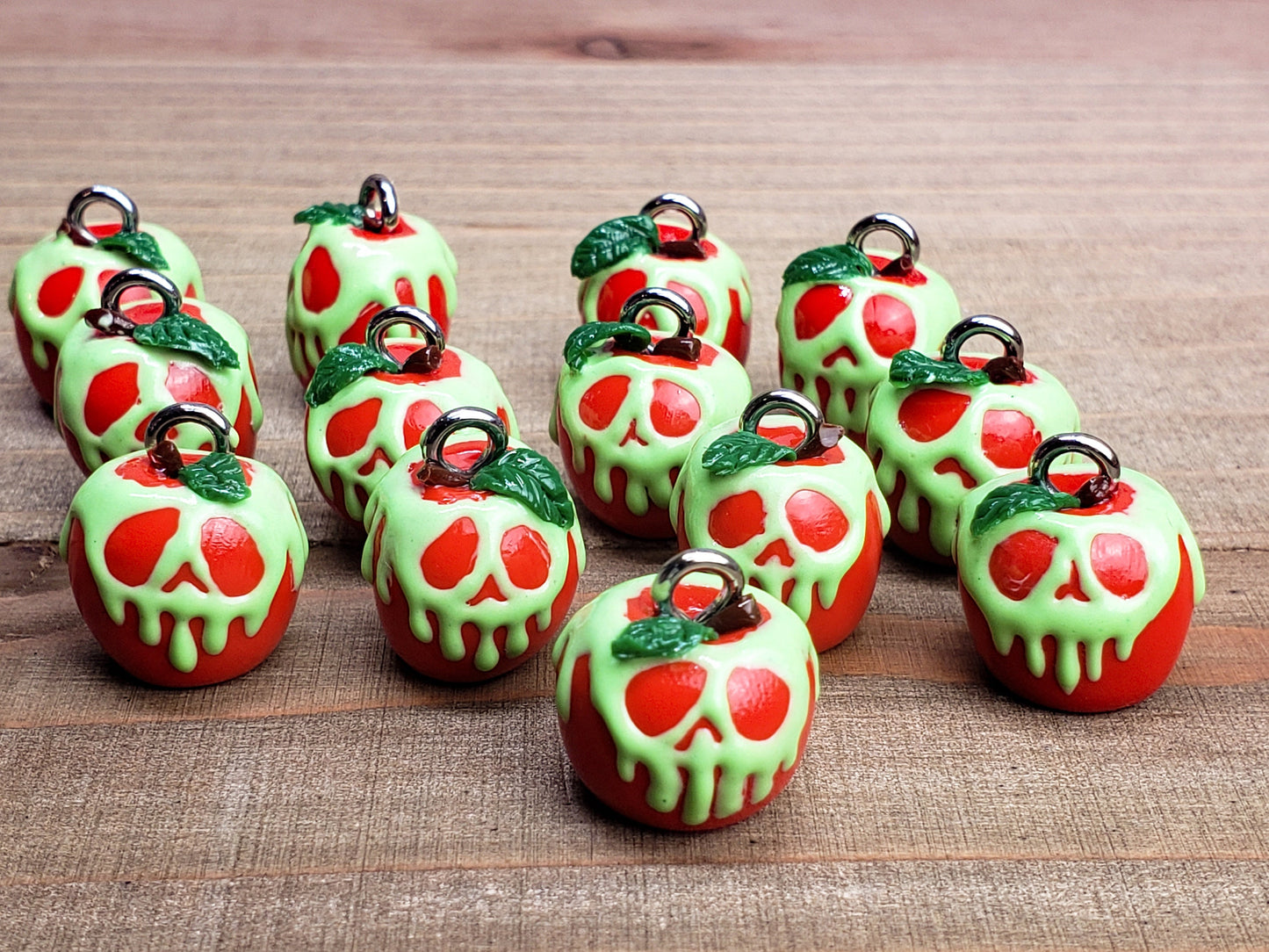 Red and White Poisoned Apple Charm