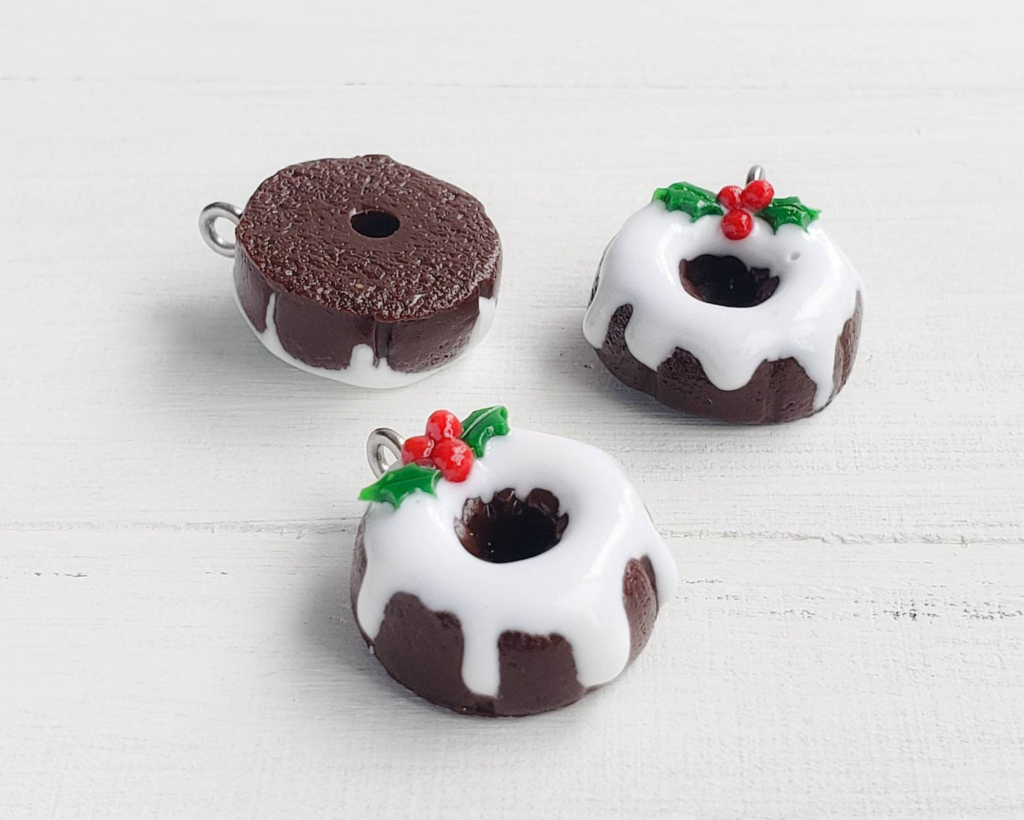 Christmas Chocolate Bundt Cake Earrings