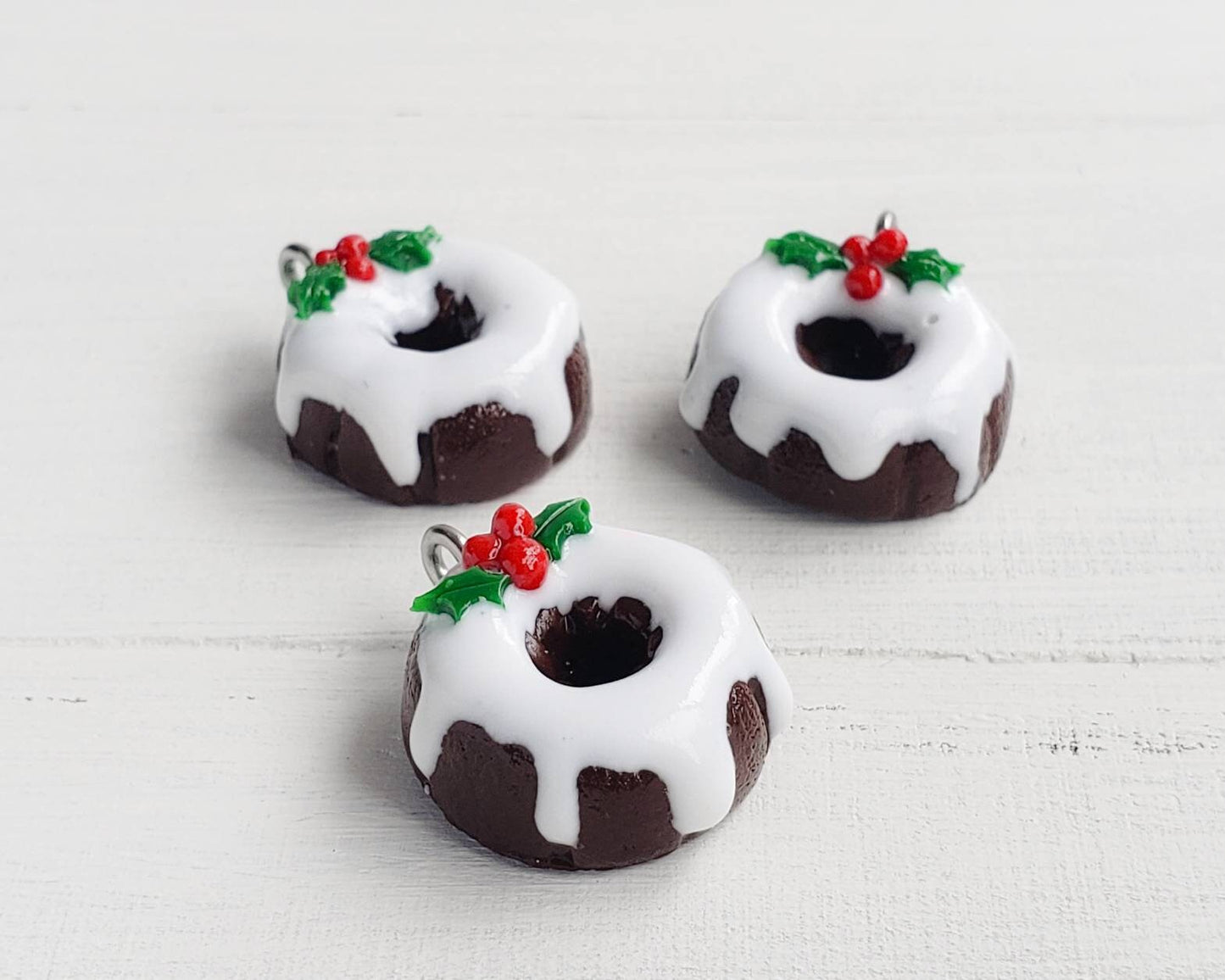 Christmas Chocolate Bundt Cake Earrings