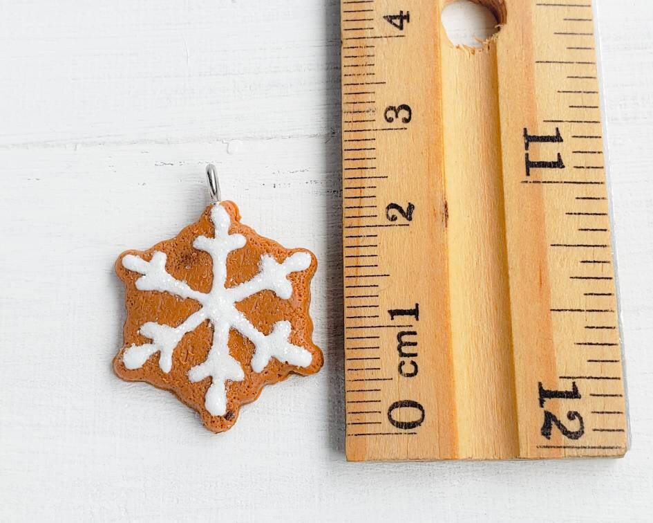 Snowflake Gingerbread Cookie Charm