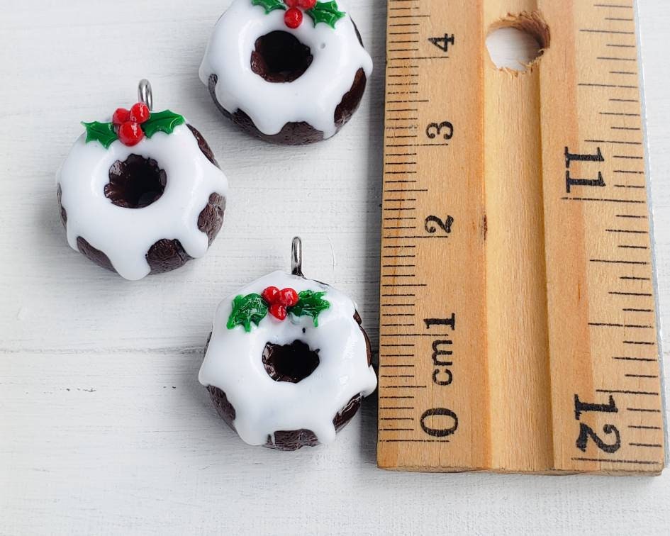 Christmas Chocolate Bundt Cake Earrings