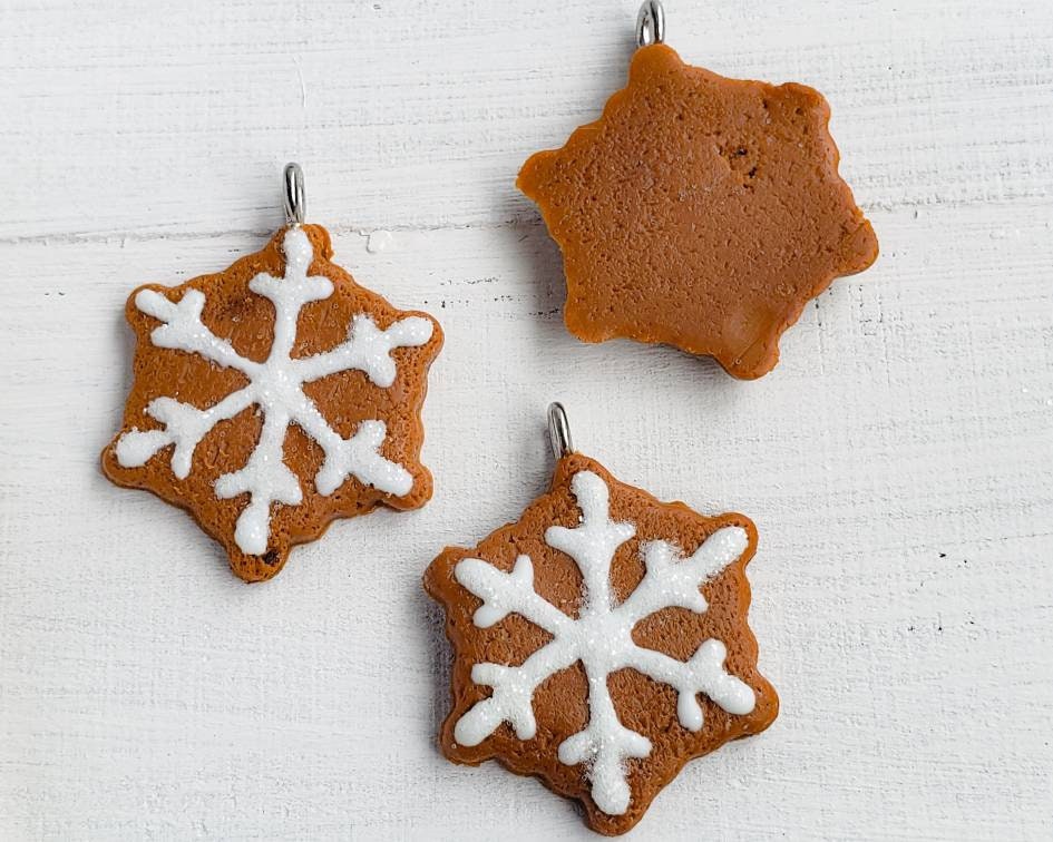 Snowflake Gingerbread Cookie Charm