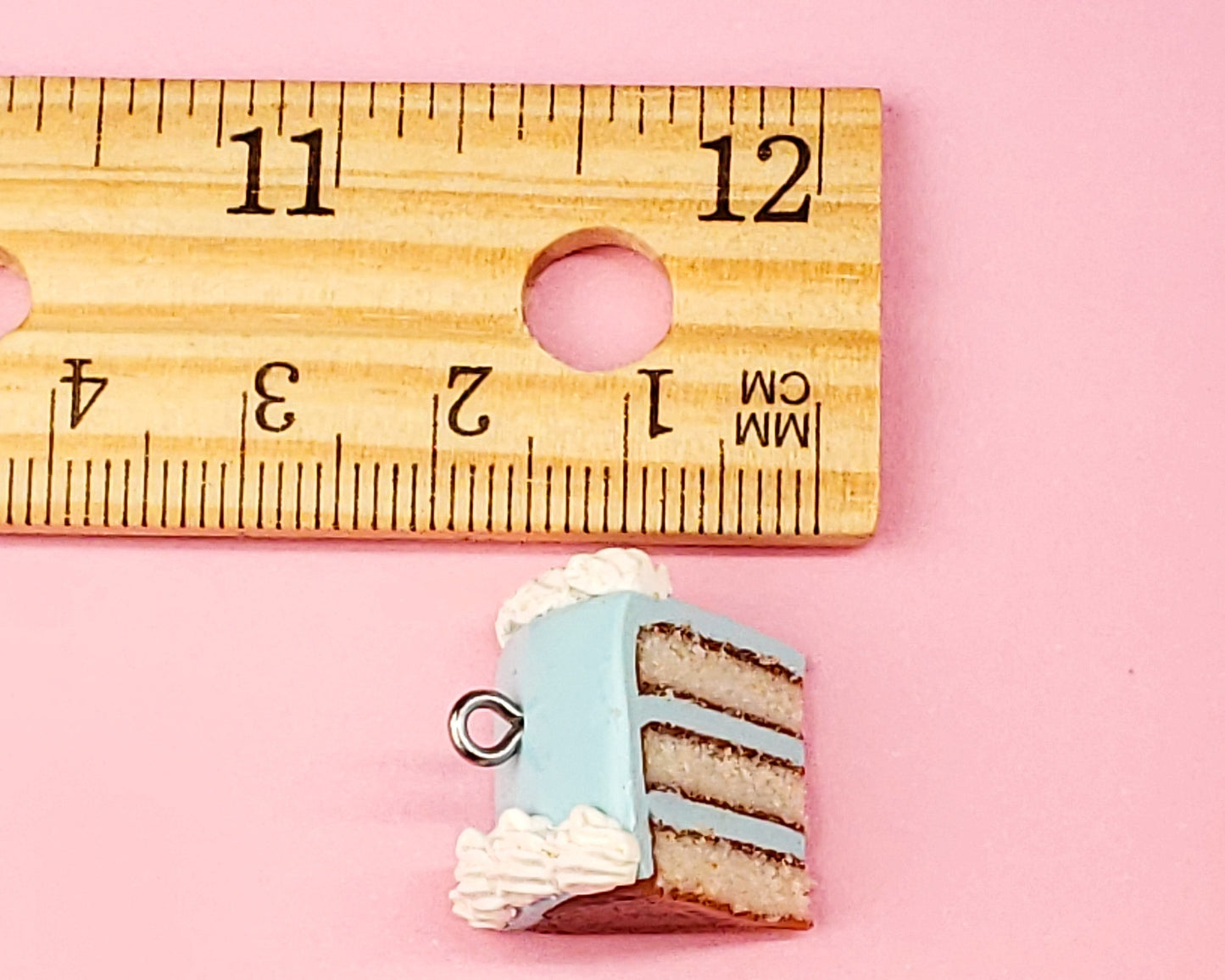 Blue Birthday Cake Slice Charm