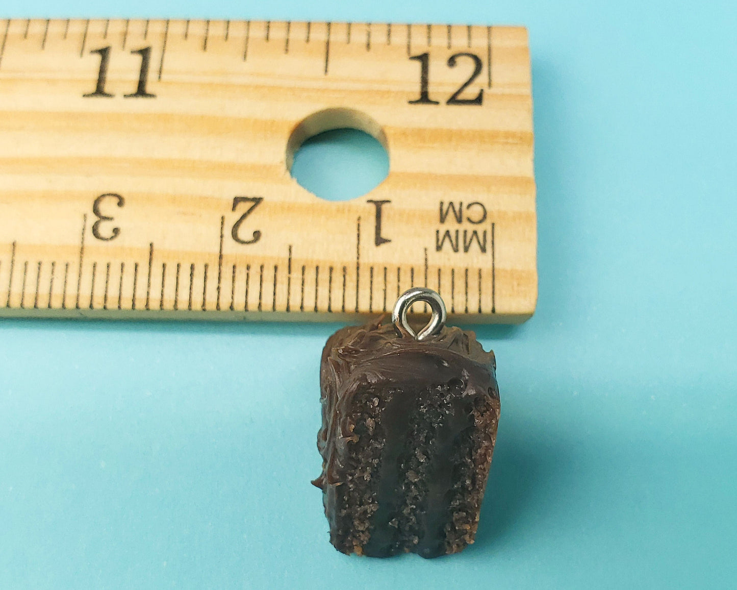 Chocolate Fudge Cake Slice Earrings