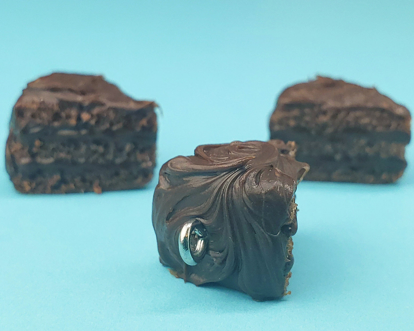 Chocolate Fudge Cake Slice Charm