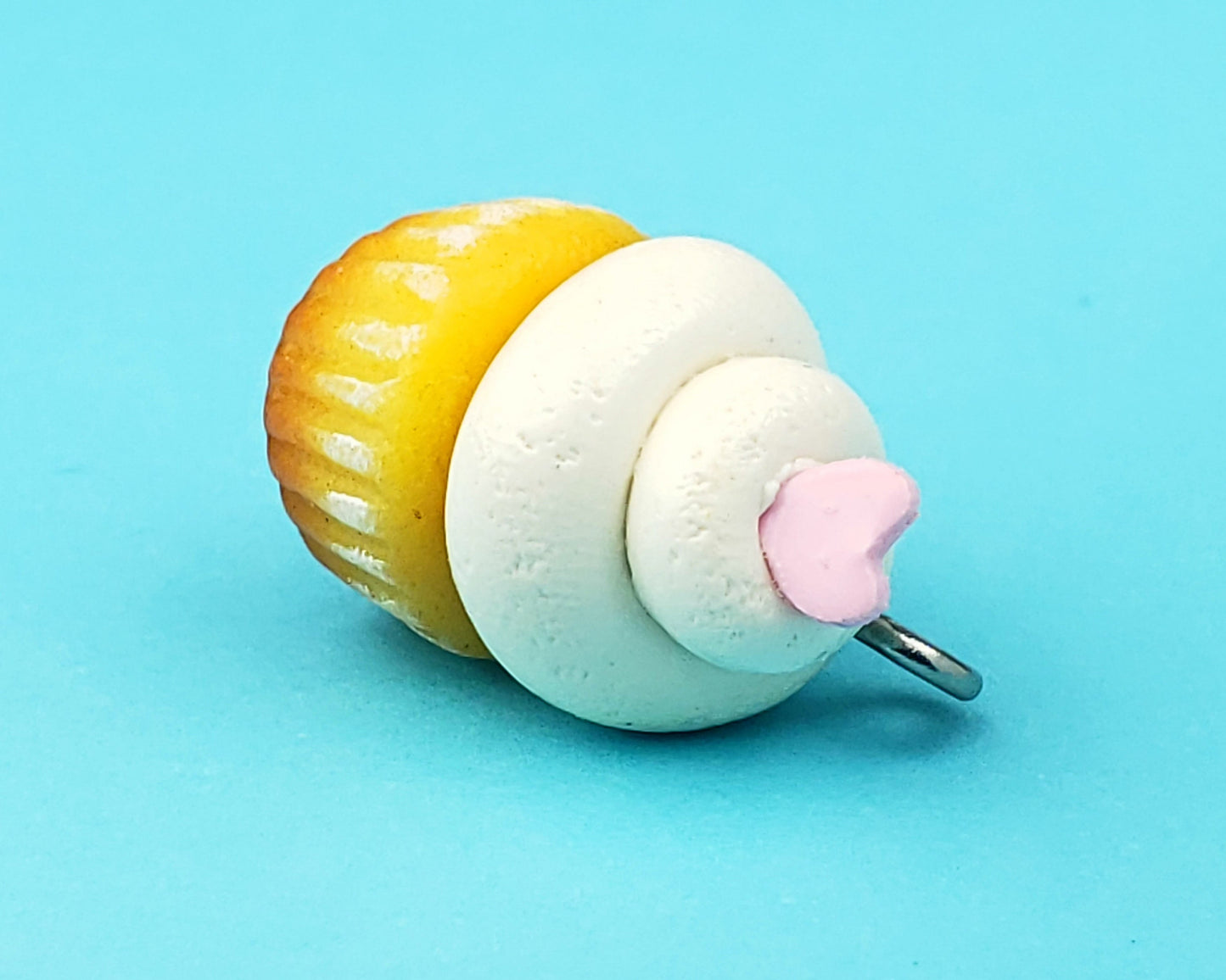 Vanilla Heart Cupcake Charm