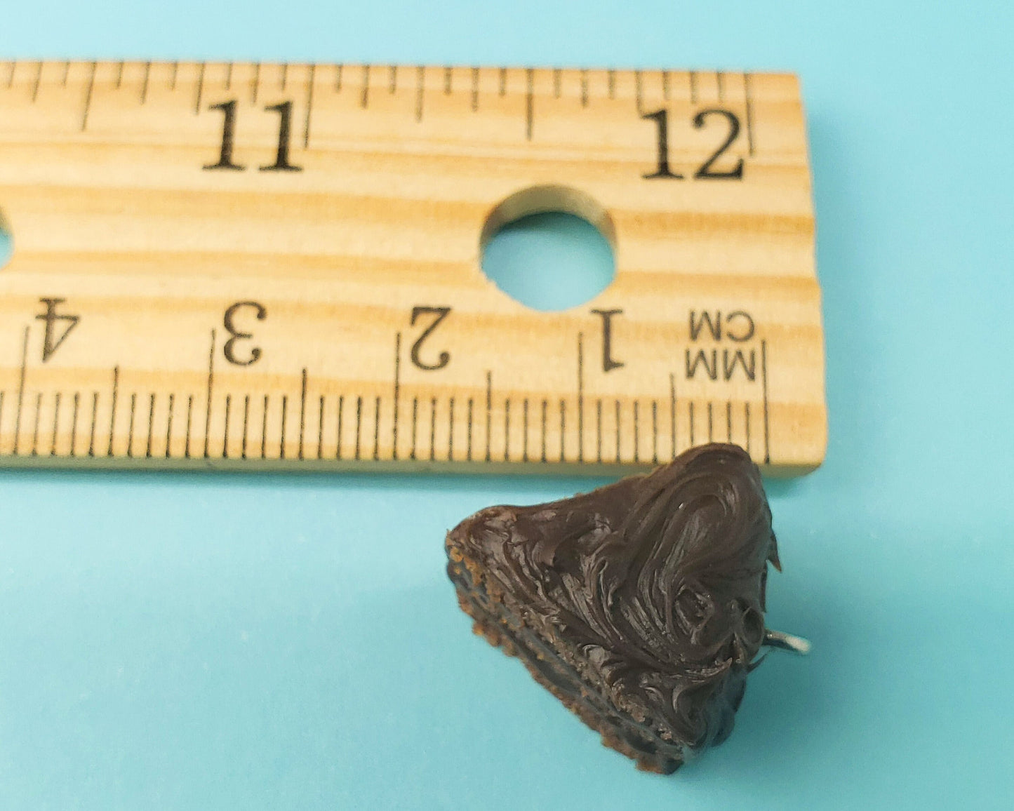 Chocolate Fudge Cake Slice Earrings