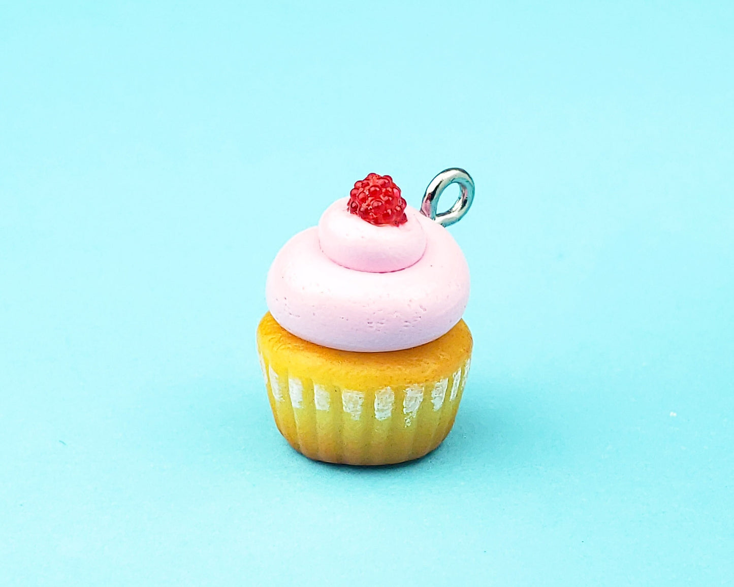 Raspberry Cupcake Charm