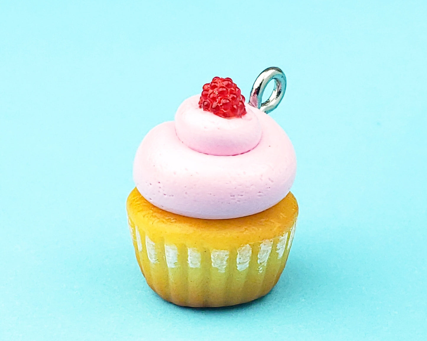 Raspberry Cupcake Charm