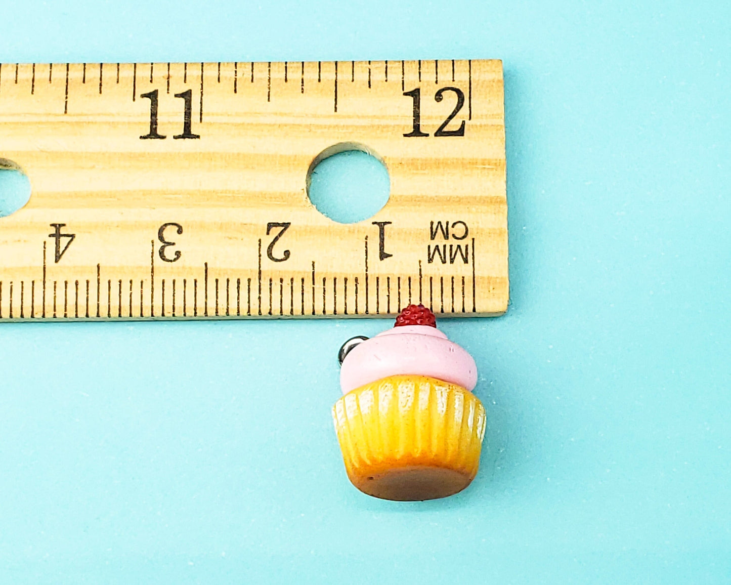 Raspberry Cupcake Charm