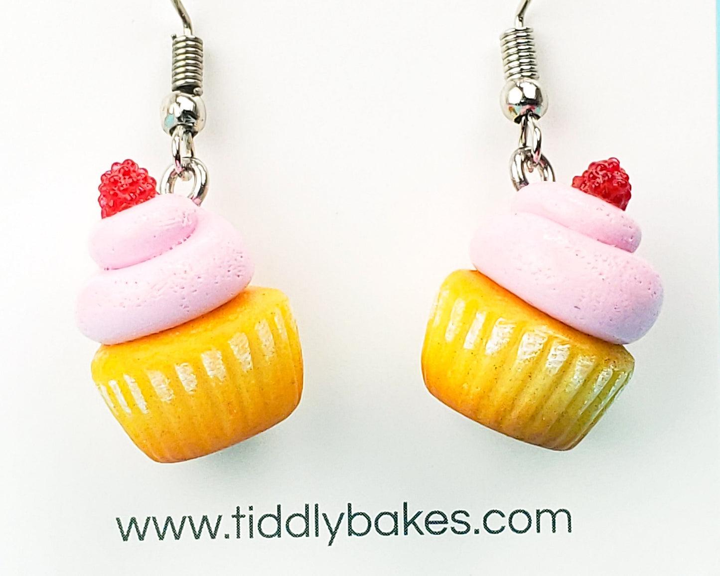 Raspberry Cupcake Earrings