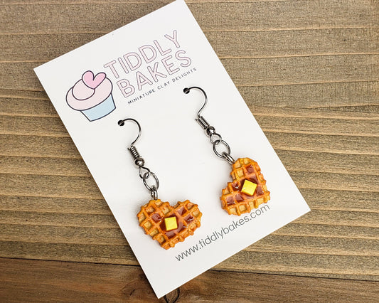 Heart Waffle Earrings